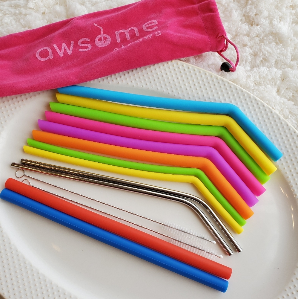 Awsome Reuseable Straws Set - Picture 2 of 3